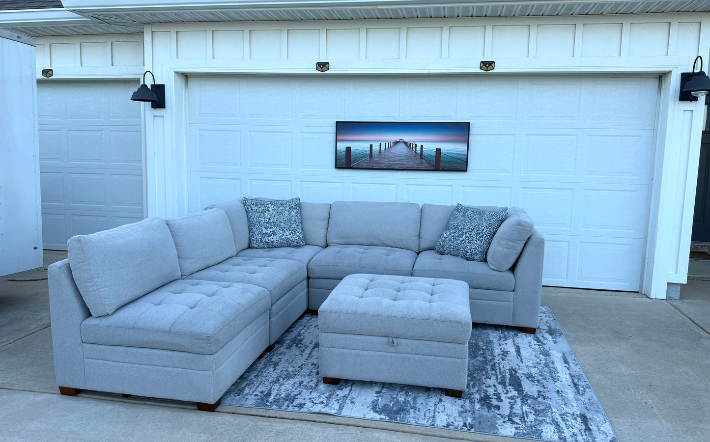 Light Grey Modular Sectional