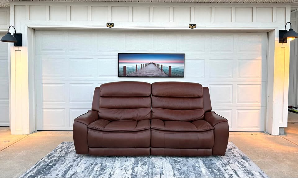 Mocha Brown Power Recliner with Head Tilt