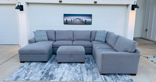 3 Piece Sectional with Storage Ottoman