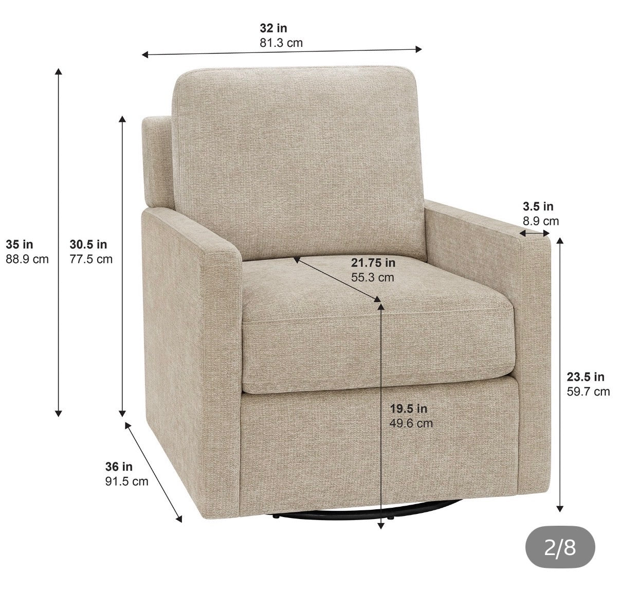 Coastal Swivel Chair Set