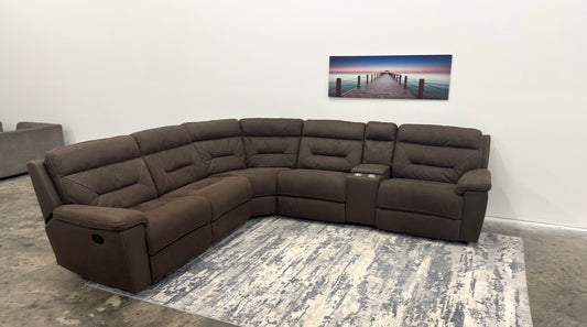 Performance Fabric Brown Manual Recliner