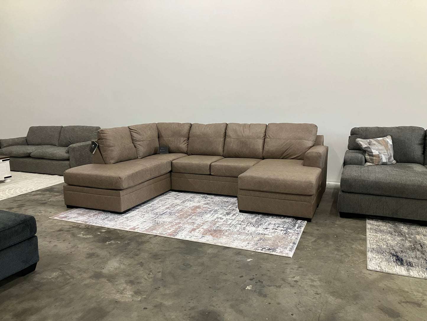 Leather Sectional with Chaise