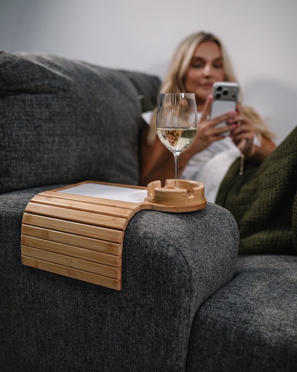 The Arm Tray in Natural Bamboo