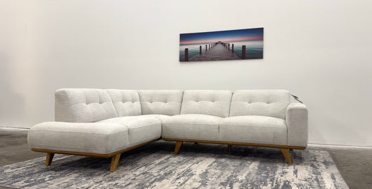 2 Piece Fabric Sectional