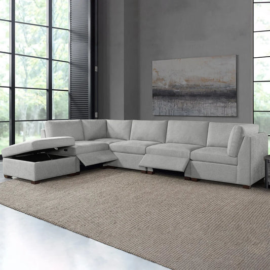 6-piece Fabric Modular Power Sectional