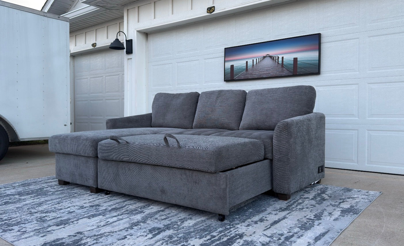 Grey Sleeper Sofa