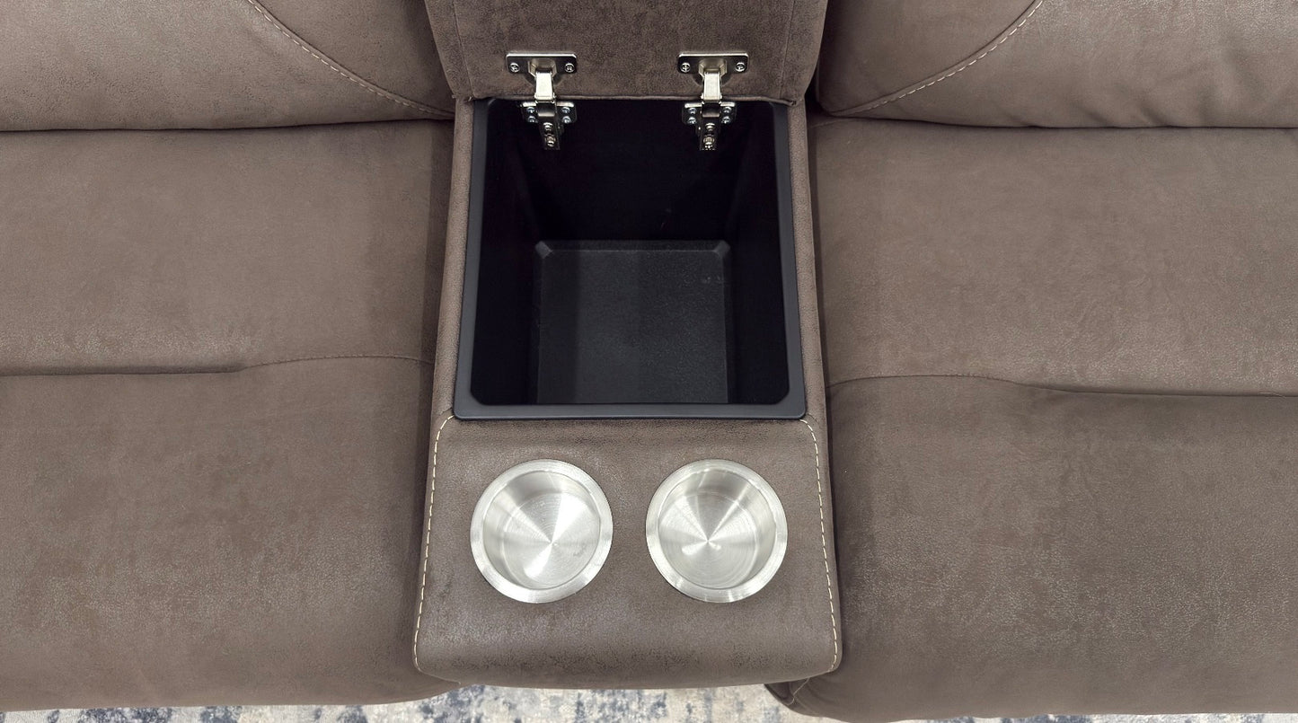 Performance Fabric Brown Manual Recliner
