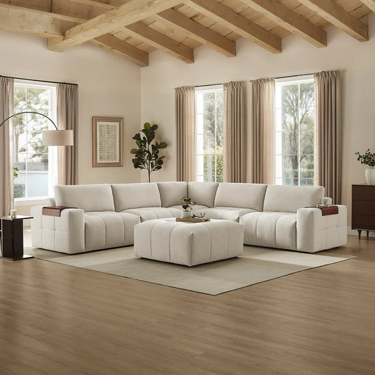 6-piece Modular Fabric Sectional