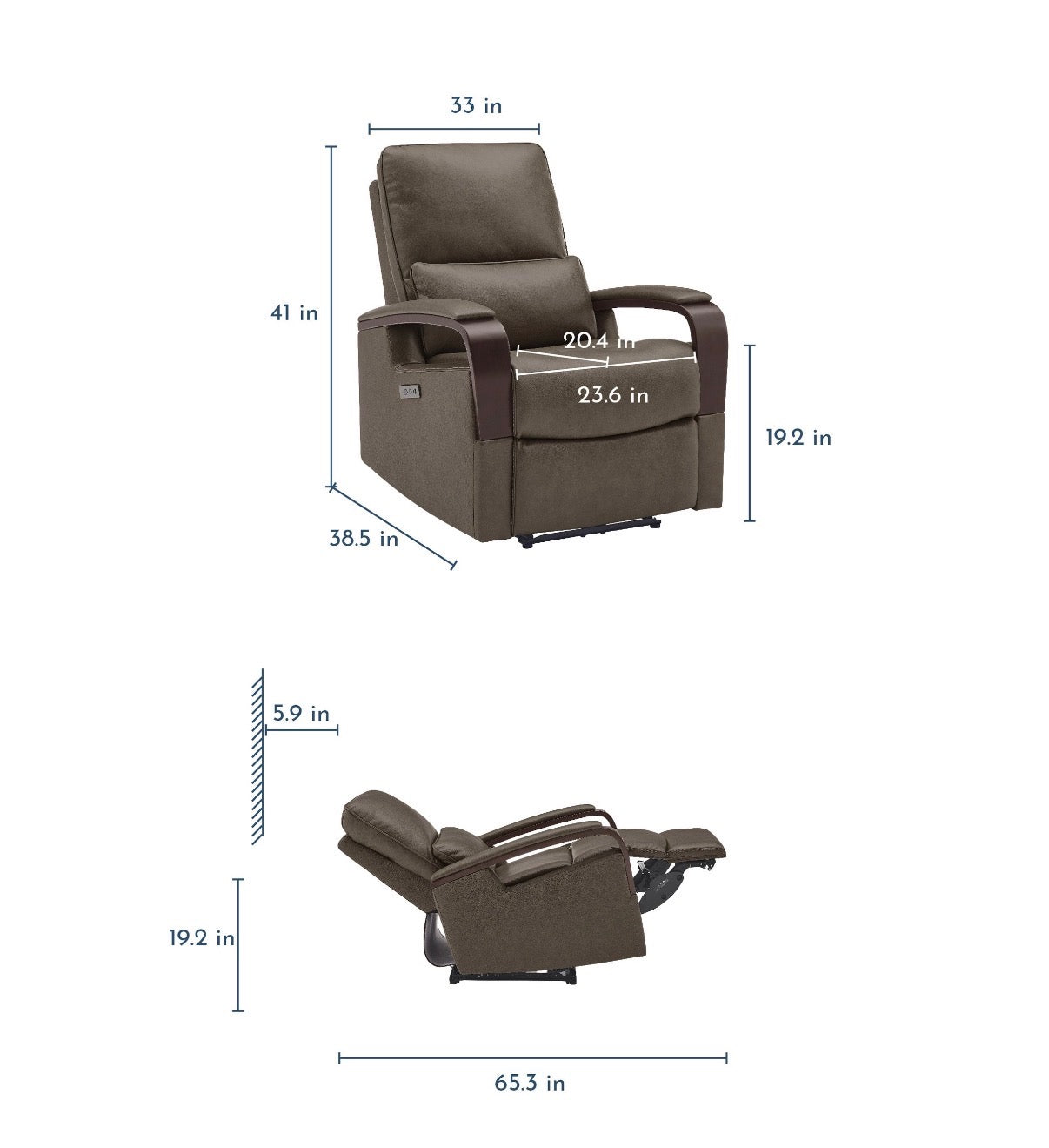 Leather Power Recliner