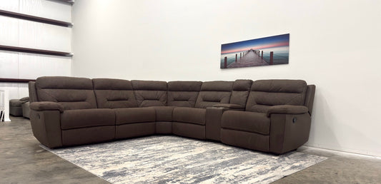 Performance Fabric Brown Manual Recliner
