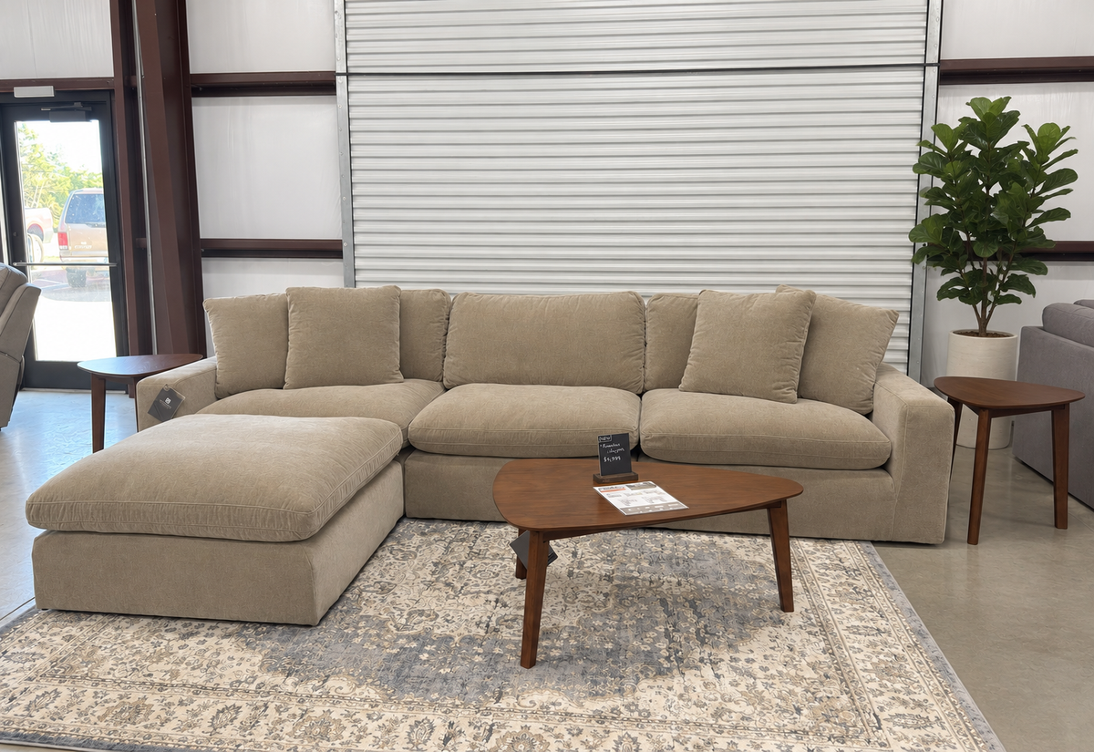 Maxton Heights 3-Piece Sectional + Oversized Ottoman