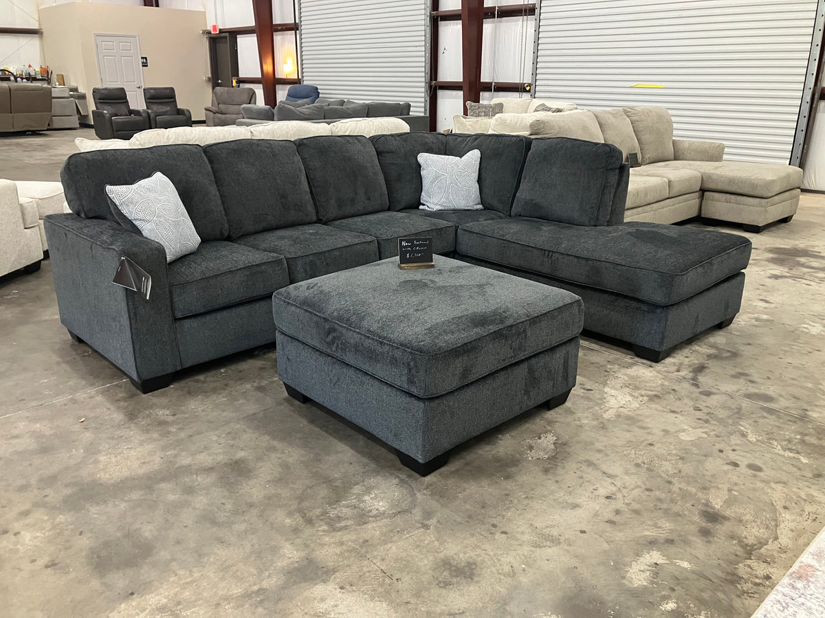 2 Piece Sectional with Ottoman
