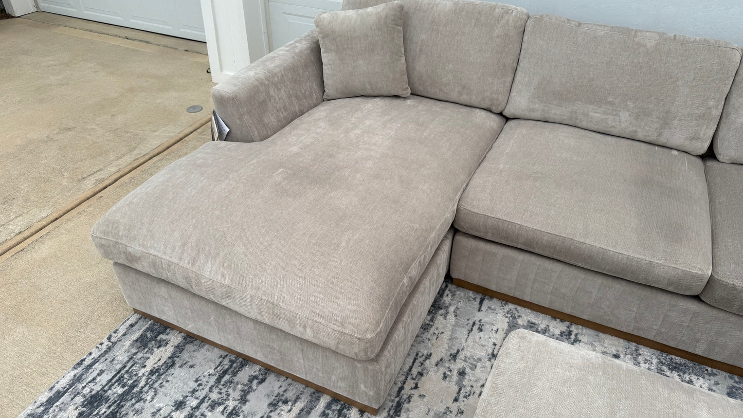 Henredon Caley Reversible Sofa Chaise with Ottoman