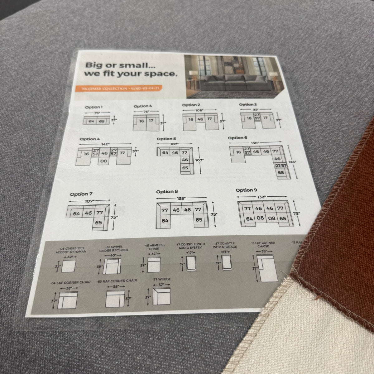 Modmax Next-Gen Nuvella™ Performance Fabric 5-Piece Sectional + Ottoman