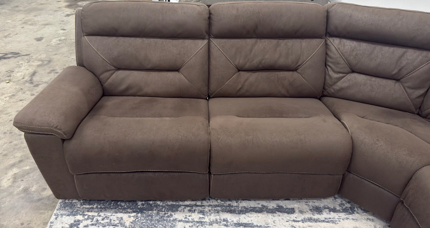 Performance Fabric Brown Manual Recliner