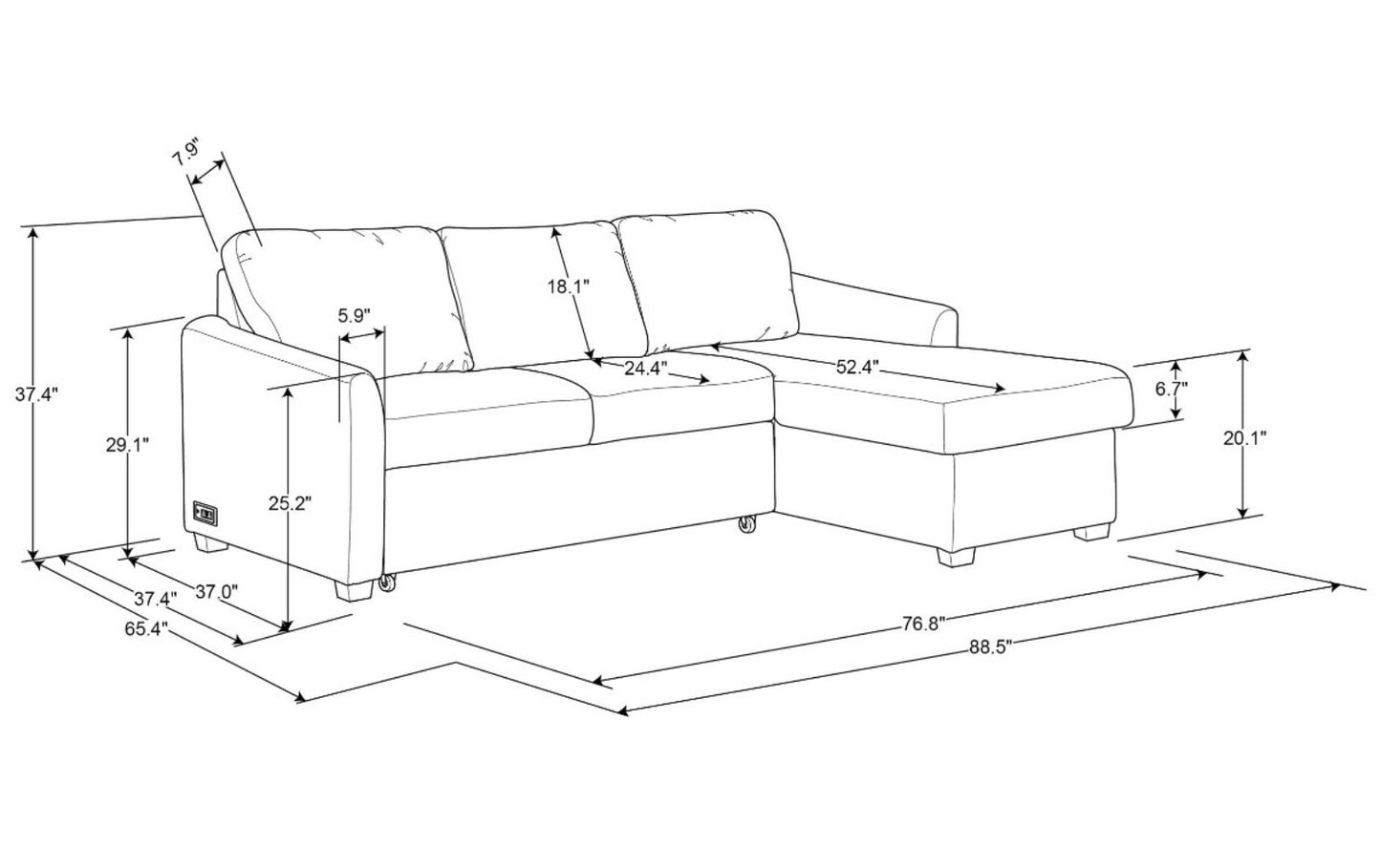 Grey Sleeper Sofa
