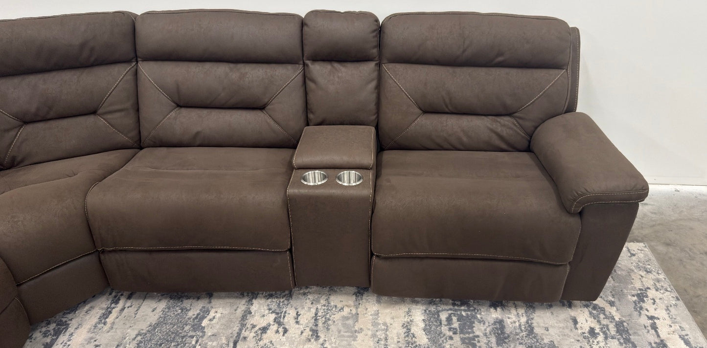 Performance Fabric Brown Manual Recliner