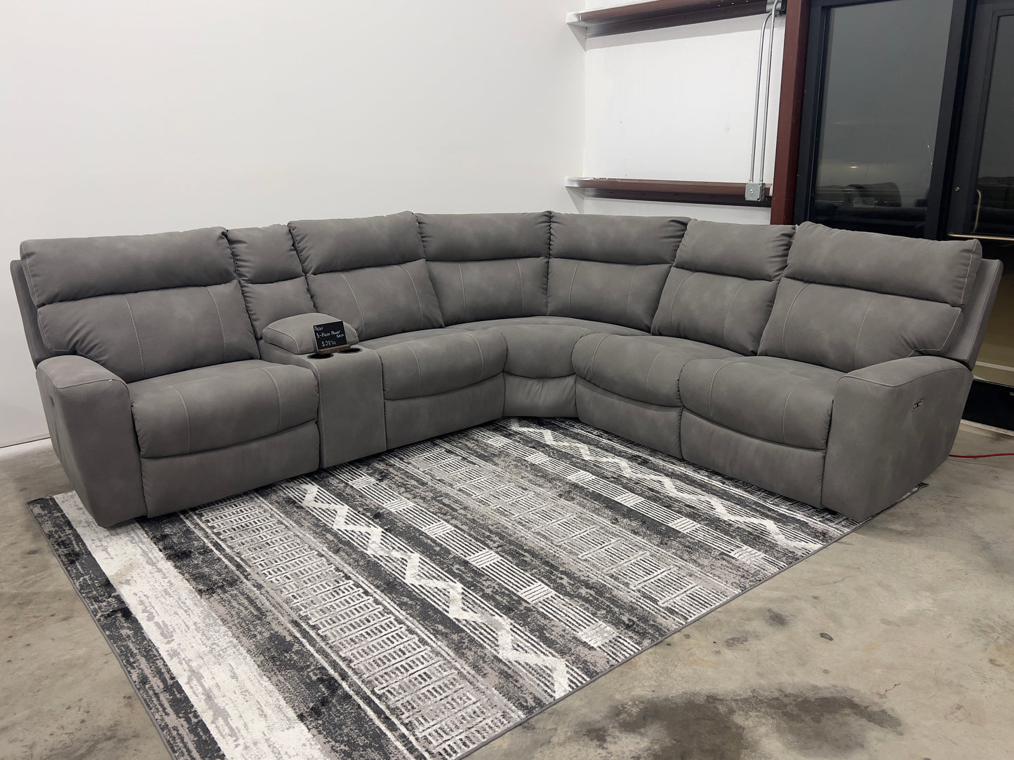 Next-Gen DuraPella Performance Fabric 6-Piece Dual Power Reclining Modular Sectional with Console