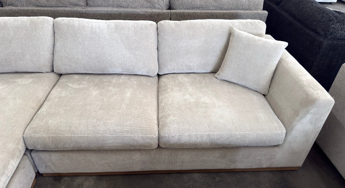 Henredon Caley Reversible Sofa Chaise with Ottoman - Taupe
