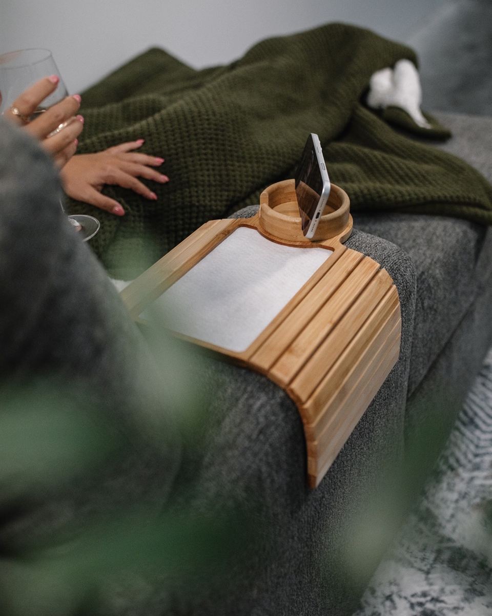 The Arm Tray in Natural Bamboo